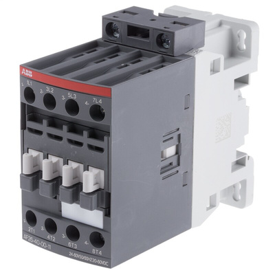 ABB AF Series Contactor, 24 V ac/dc Coil, 4-Pole, 45 A, 11 kW, 4NO, 690 V ac