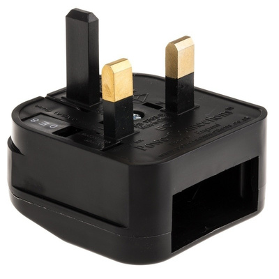 PowerConnections Europe to UK Mains Connector Converter, Rated At 5A