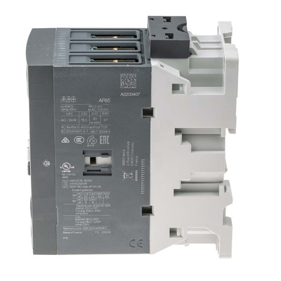 ABB AF Series Contactor, 230 V ac Coil, 3-Pole, 105 A, 30 kW, 3NO, 690 V ac
