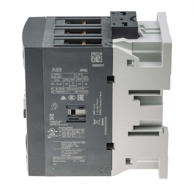 ABB AF Series Contactor, 230 V ac Coil, 3-Pole, 125 A, 37 kW, 3NO, 690 V ac