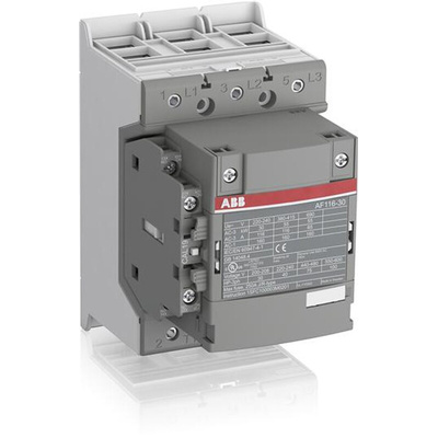 ABB AF Series Contactor, 230 V ac Coil, 3-Pole, 200 A, 75 kW, 3NO, 690 V ac