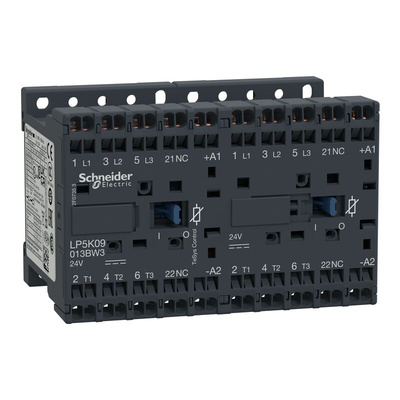 Schneider Electric LP5K Series Contactor, 24 V dc Coil, 3-Pole, 20 A, 4 kW, 3NO, 690 V ac