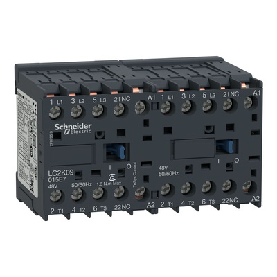 Schneider Electric LC2K Series Contactor, 110 V ac Coil, 3-Pole, 20 A, 4 kW, 3NO, 690 V ac