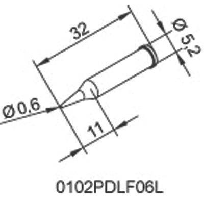 Ersa 0.6 mm Conical Soldering Iron Tip for use with i-Tool