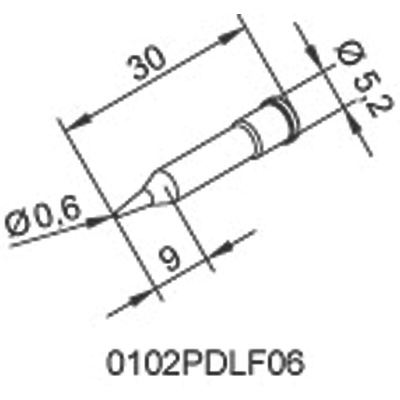 Ersa 0.6 mm Conical Soldering Iron Tip for use with i-Tool