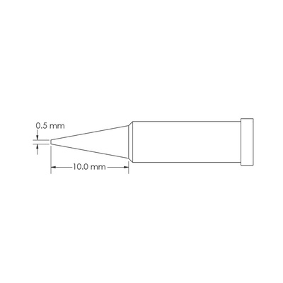 Metcal GT4-CN0005S 0.5 x 10 mm Conical Soldering Iron Tip for use with Soldering Iron