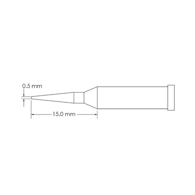Metcal GT4-CN1505A 0.5 x 15 mm Conical Soldering Iron Tip for use with Soldering Iron