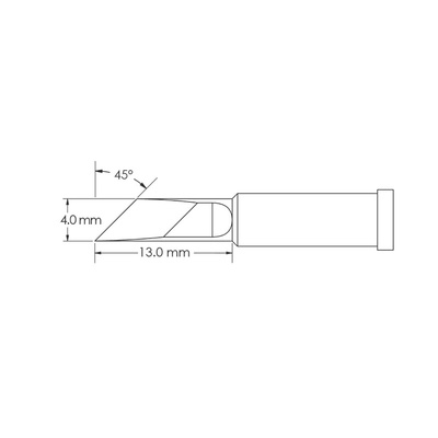 Metcal GT4-KN0040P 4.0 x 13 mm Knife Soldering Iron Tip for use with Soldering Iron
