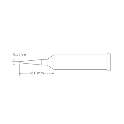 Metcal GT6-CN1505A 0.5 x 15 mm Conical Soldering Iron Tip for use with Soldering Iron