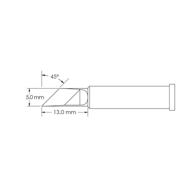 Metcal GT6-KN0050P 5.0 x 13 mm Knife Soldering Iron Tip for use with Soldering Iron