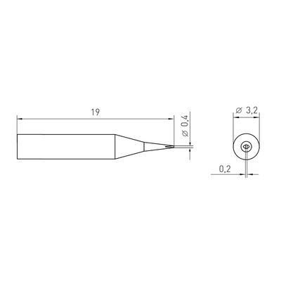 Weller T0050109099 0.4 mm Chisel Soldering Iron Tip for use with WXMPS MS Smart Soldering Iron, WXsmart Soldering