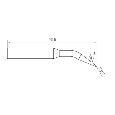 Weller T0050110299 0.4 mm Bent Conical Soldering Iron Tip for use with WXMPS MS Smart Soldering Iron, WXsmart Soldering