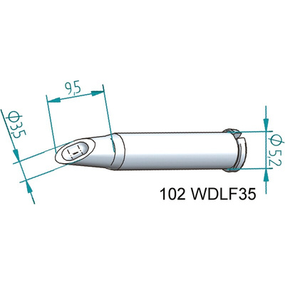Ersa 3.5 mm Straight Hoof Soldering Iron Tip for use with i-Tool