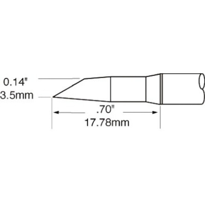 Metcal SxP 3.5 mm Hoof Soldering Iron Tip for use with MFR-H1-SC2