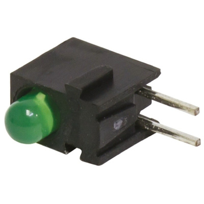 Bivar H100CGDL, Green Right Angle PCB LED Indicator, Through Hole 2.2 V