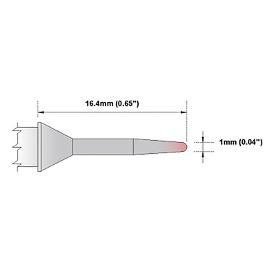 Thermaltronics 1 mm Conical Sharp Soldering Iron Tip