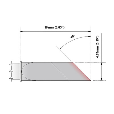 Thermaltronics 4.83 mm Straight Knife Soldering Iron Tip