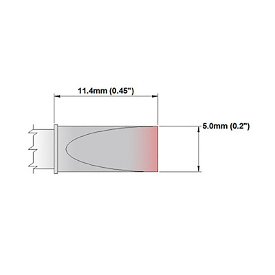 Thermaltronics 5 mm Straight Chisel Soldering Iron Tip