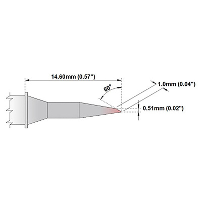 Thermaltronics 1 mm Bevel Soldering Iron Tip