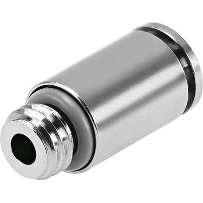 Festo Threaded-to-Tube Pneumatic Fitting, G 1/4 to, Push In 8 mm, NPQH Series, 20 bar