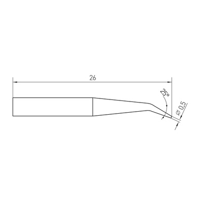Weller T0050110199 0.5 mm Bent Conical Soldering Iron Tip for use with WXMPS MS Smart Soldering Iron, WXsmart Soldering