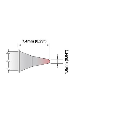 Thermaltronics 1 mm Conical Sharp Soldering Iron Tip