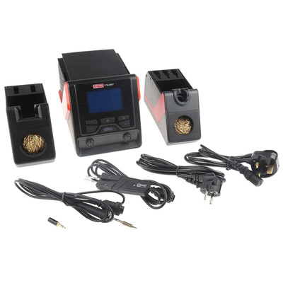 RS PRO Dual Channel Digital Soldering Station 200W, 230V