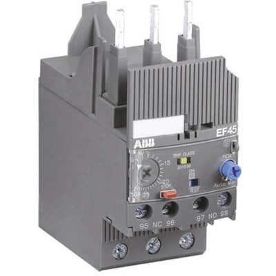 ABB Electronic Overload Relay - 1NO/1NC, 2 → 6.3 A F.L.C, 1.5 A dc, 3 A ac Contact Rating, 600 V ac/dc, 3P