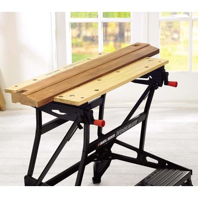 Black & Decker Portable Steel Workbench, 250kg Max Load, Adjustable Height, 775mm x 740mm