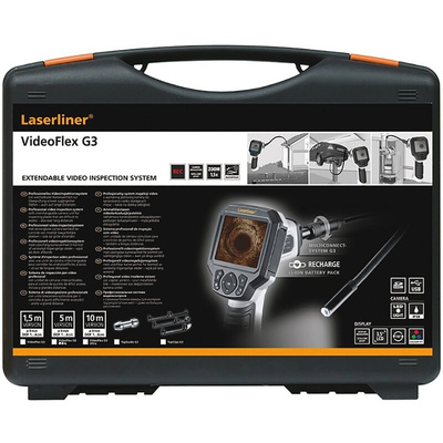 Laserliner 9mm probe Inspection Camera, 5m Probe Length, 320 x 240 pixels, 640 x 480pixelek Resolution, LED Illumination