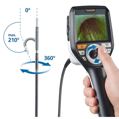 Laserliner 6mm probe Inspection Camera, 1m Probe Length, LED Illumination