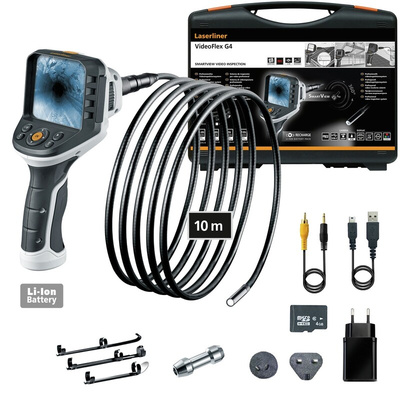 Laserliner 9mm probe Inspection Camera Kit, 10000mm Probe Length, 640 x 480pixelek Resolution, LED Illumination