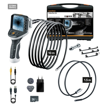 Laserliner 9mm probe Inspection Camera Kit, 1500 mm, 10000 mm Probe Length, 640 x 480pixelek Resolution, LED