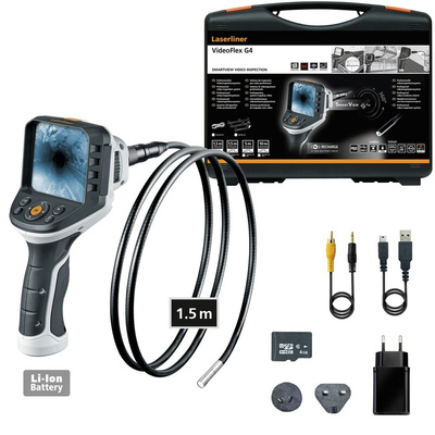 Laserliner 6mm probe Inspection Camera Kit, 1500mm Probe Length, 640 x 480pixelek Resolution, LED Illumination