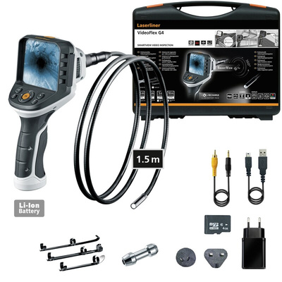 Laserliner 9mm probe Inspection Camera Kit, 1500mm Probe Length, 640 x 480pixelek Resolution, LED Illumination