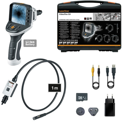 Laserliner 9mm probe Inspection Camera Kit, 1000mm Probe Length, 640 x 480pixelek Resolution, LED Illumination