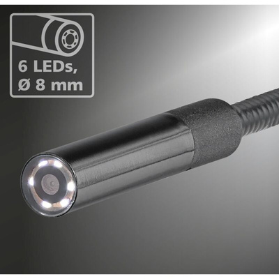 Laserliner 8mm probe Inspection Camera, 1m Probe Length, LED Illumination