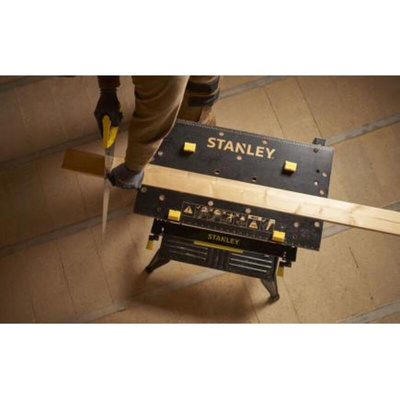 Stanley Portable Bamboo, Steel Workbench, 250kg Max Load x 37cm x 61cm