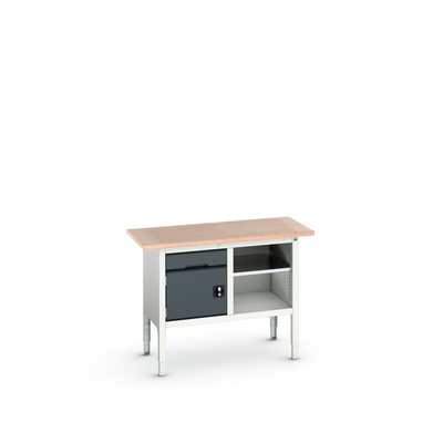 Bott Portable Steel Workbench, 75kg Max Load, Adjustable Height, 830 → 930mm x 1250mm x 600mm