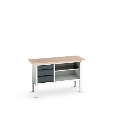 Bott Portable Steel Workbench, 75kg Max Load, Adjustable Height, 830 → 930mm x 1500mm x 600mm