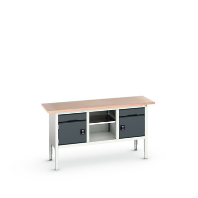 Bott Portable Steel Workbench, 75kg Max Load, Adjustable Height, 830 → 930mm x 1750mm x 600mm