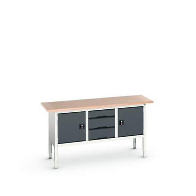 Bott Portable Steel Workbench, 75kg Max Load, Adjustable Height, 830 → 930mm x 1750mm x 600mm