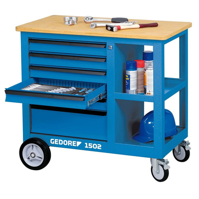 Gedore 1502 Portable Steel Workbench, 750 (Mobile) kg, 1000 (Static) kg Max Load, 870mm x 950mm x 550mm