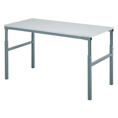 RS PRO Workbench, 300kg Max Load, Adjustable Height, 650 → 900mm x 1800mm x 700mm