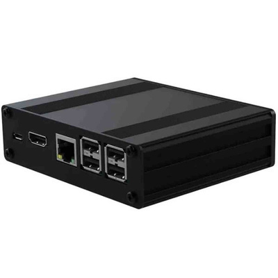 RS PRO Aluminium Case for use with Raspberry Pi in Black