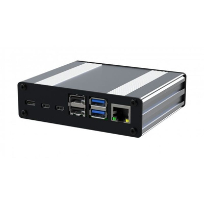 RS PRO Aluminium Case for use with Raspberry Pi 4 in Silver