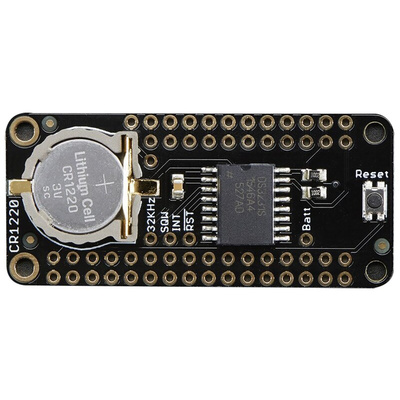 Adafruit 3028, FeatherWing Precision Real Time Clock (RTC) Add On Board for Feather Development Board