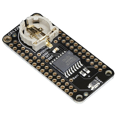 Adafruit 3028, FeatherWing Precision Real Time Clock (RTC) Add On Board for Feather Development Board