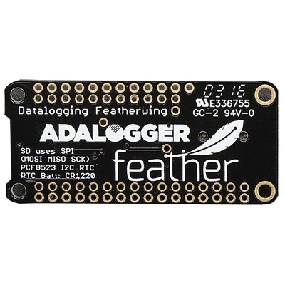 Adafruit 2922, FeatherWing Datalogger Real Time Clock (RTC) Add On Board for Feather Development Board