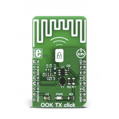 MikroElektronika OOK TX click MICRF114 Wireless for Garage or Gate Doors Control, Remote Fan or Light Control, Remote